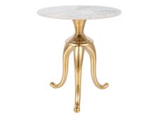 Стол журнальный SIGNAL SNAKE белый/золотой 48/55