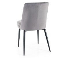 Стул SIGNAL KAYLA Velvet Bluvel 14 серый/черный