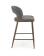 Стул барный HALMAR H114 серый/ореховый