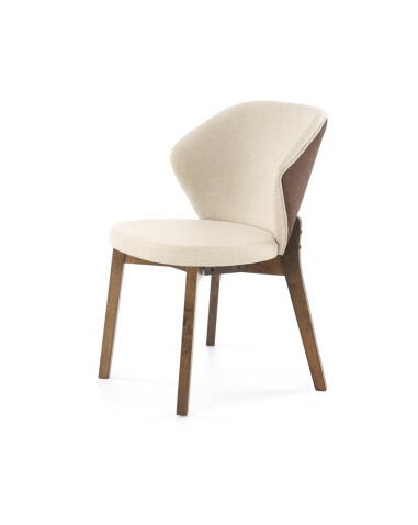 Стул HALMAR K583 бежевый/коричневый/орех