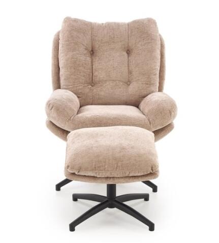 Комплект HALMAR PESTO (кресло+подставка для ног) бежевый