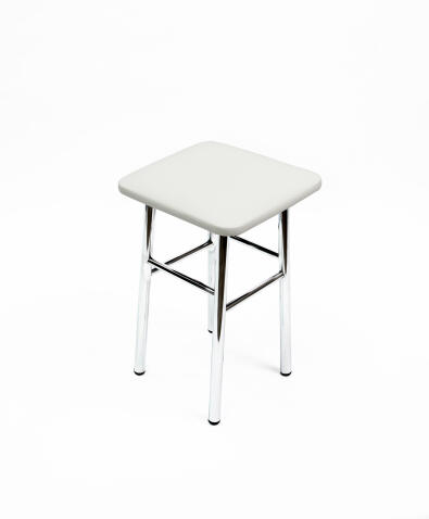 Табурет ВВР Классик белый крокодил/хром, экокожа