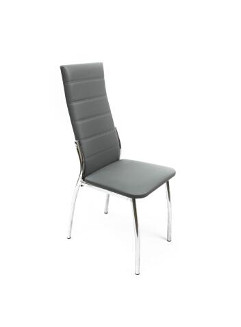 Стул ВВР Прага серый/хром, экокожа