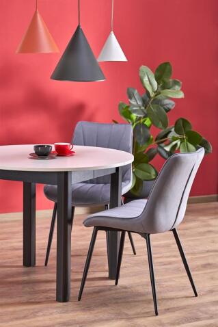 Стол обеденный HALMAR RINGO кашемир/черный 102-142/102