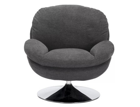 Кресло SIGNAL BRIGITTE Brego 18 темно-серый/хром