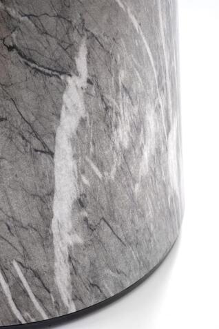 Стол журнальный HALMAR ROSA белый мрамор/серый мрамор/золотой