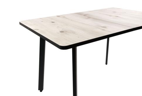 Стол ВВР Миллер бискайская сосна/черный №3, Пластик 120-160/80