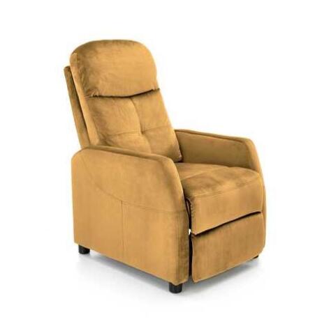 Кресло HALMAR FELIPE 2 раскладное, горчичный/венге