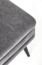 Скамья HALMAR VELVA серый/черный