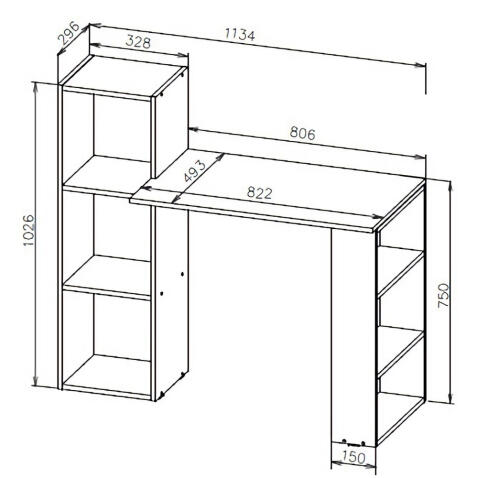 Стол компьютерный NN Мебель СТК 1 Дуб золотой