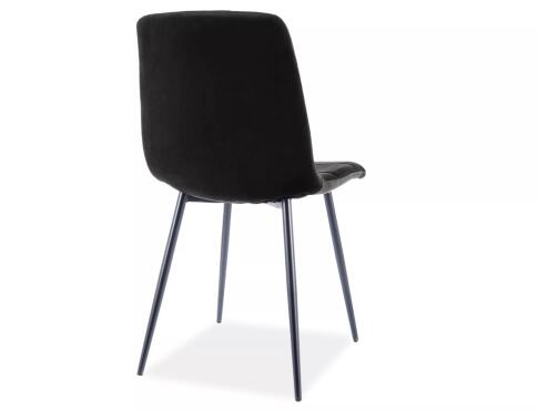 Стул SIGNAL MILA Velvet Bluvel 19 черный/черный