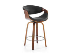 Стул барный HALMAR H123 черный/орех