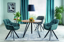 Стол обеденный SIGNAL TETIS дуб/черный 100