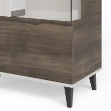 Шкаф-витрина HALMAR RANDOM 2 W-1 кашемир/орех/черный Шкаф-витрина HALMAR RANDOM 2 W-1 кашемир/орех/черный