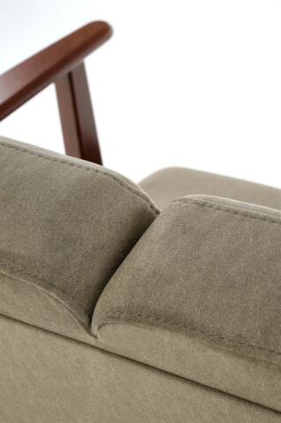 Диван HALMAR MILANO 2S tap. Castel 39 оливковый/орех