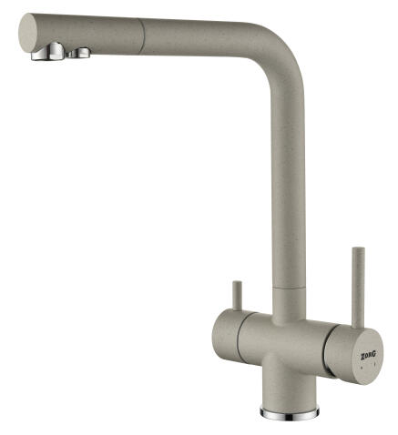 Смеситель для кухни ZORG ARGOS серый жемчуг