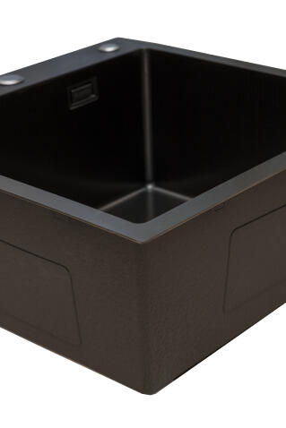 Кухонная мойка из нержавейки BLANTEK LS-5050HN Honeycomb Nano black