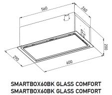 Вытяжка кухонная MEFERI SMARTBOX60BK GLASS COMFORT