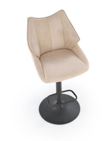 Стул барный HALMAR H122 бежевый/черный