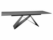 Стол обеденный SIGNAL WESTIN Ceramic Pietra Di Savoia серый/черный мат 160-240
