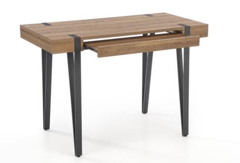 Стол компьютерный HALMAR B39 орех медовый/черный