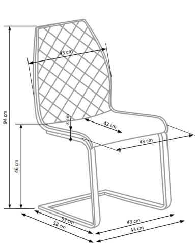 Стул HALMAR K265 коричневый/дуб медовый/черный