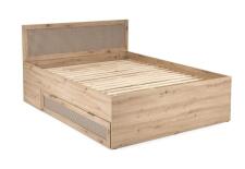 Кровать HALMAR BORNEO LOZ-160 дуб артизан/черный, 160/200