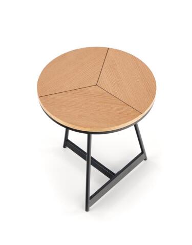 Стол журнальный HALMAR KARIDA-S дуб натуральный/черный, 45/40