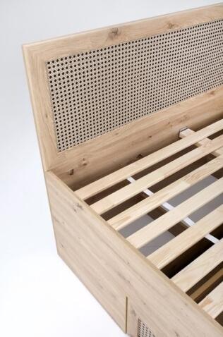 Кровать HALMAR BORNEO LOZ-160 дуб артизан/черный, 160/200