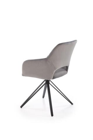Стул HALMAR K535 серый/черный, поворотный