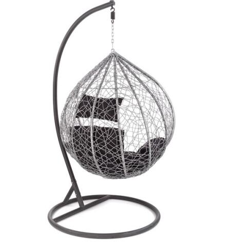 Кресло HALMAR EGGY серый/черный