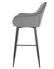 Стул барный SIGNAL CHERRY H-1 Velvet Bluvel 14 серый/черный Стул барный SIGNAL CHERRY H-1 Velvet Bluvel 14 серый/черный