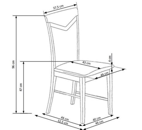 Стул HALMAR CITRONE дуб сонома/ INARI 23