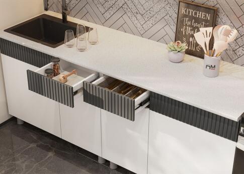 Кухонный гарнитур NN Мебель "София" 2 м Белый/Бланж/Графит матовый/Антарес