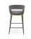 Стул барный HALMAR H114 серый/ореховый