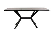 Стол ВВР Миллер Мрамор черный 3/черный №7, стекло 120-160/80
