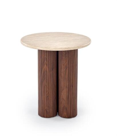 Стол журнальный HALMAR DOROTEA S травертин/орех