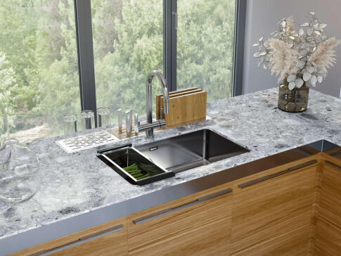 Кухонная мойка из нержавейки Omoikiri Tadzava 75-U/I-IN нержавеющая сталь