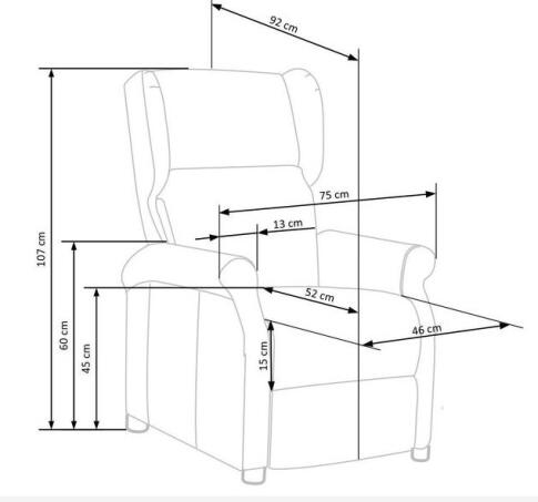 Кресло HALMAR AGUSTIN раскладное, бежевый