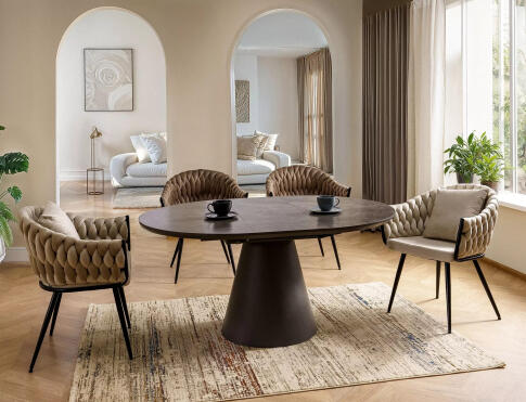 Стул SIGNAL NUVO Velvet Bluvel 40 темно-бежевый/черный мат