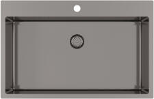 Мойка кухонная AQUASANITA Steel AIR 100 M-T graphite