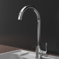 Смеситель для кухни GRANFEST QUARZ Z-5410 нержавейка