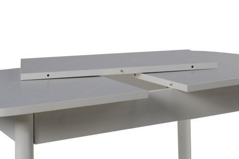 Стол ВВР Раздвижной пластиковый Будда/Прямое белый, 110-150/70