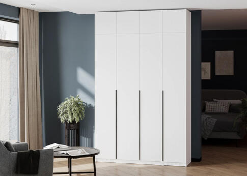 Шкаф NN Мебель ШК 5 (1600) Антресоль Белый текстурный