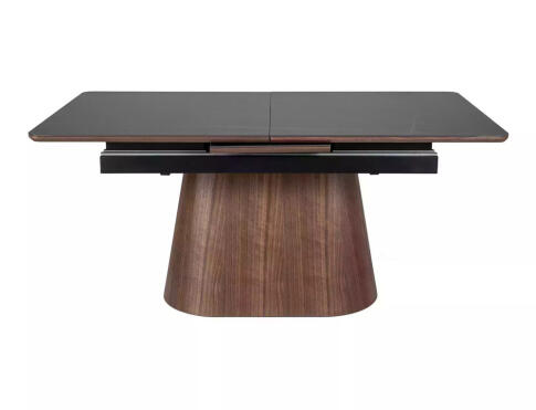 Стол обеденный SIGNAL MONACO черный/орех 160-200/90