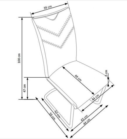Стул HALMAR K224 капучино/хром