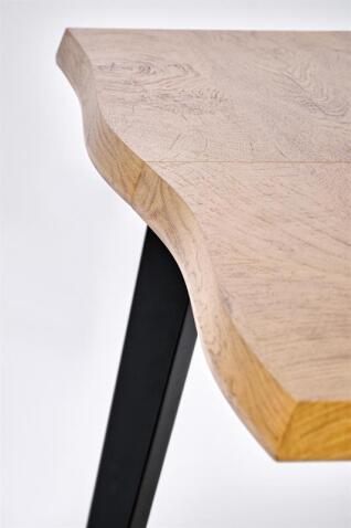 Стол обеденный HALMAR DICKSON 2 дуб натуральный/черный 150-210/90