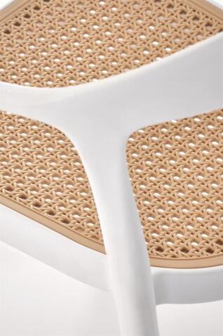 Стул HALMAR K530 белый/натуральный