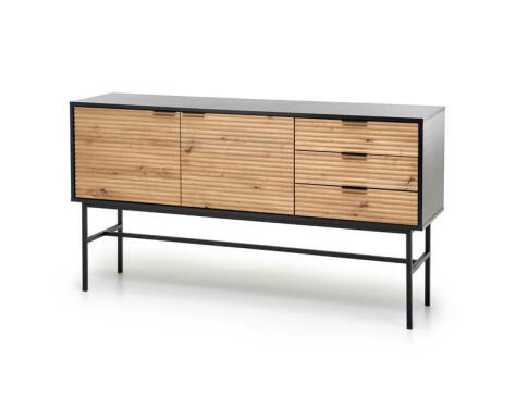 Комод HALMAR MURANO KM-1 дуб артизан/черный