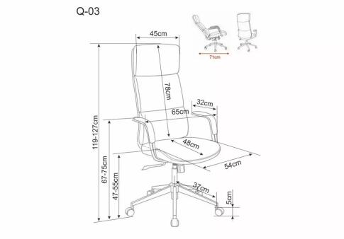 Кресло компьютерное SIGNAL Q-03 черный/хром